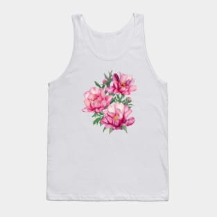 Watercolor bouquet of peonies Tank Top